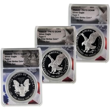 2021 3-Coin Proof Silver Eagle Set
