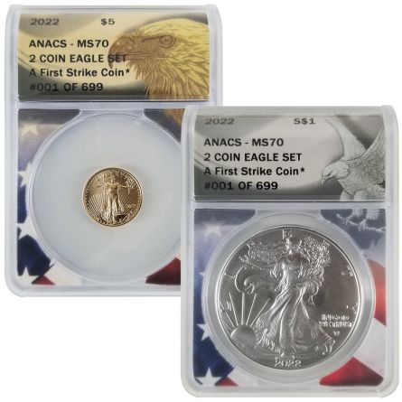 2022 $5 Gold Eagle and Silver Eagle Pair