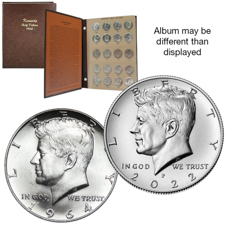 1964-2022 P&D Kennedy Half Dollar Album