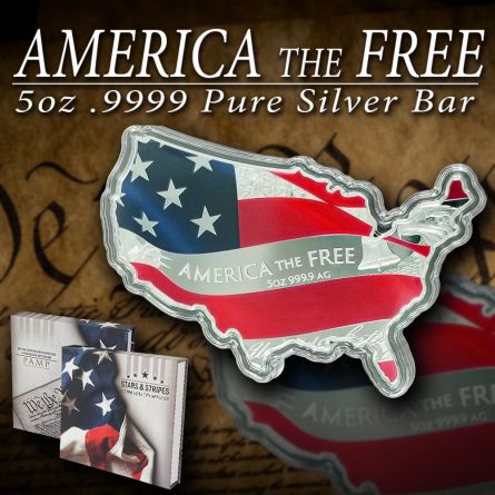 America the Free 5oz Silver Bar