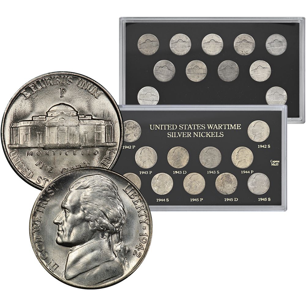 UNC. Silver War Nickel 1944 P BU Nickel