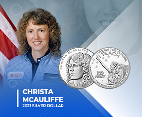 Christa McAuliffe 2021 Silver Dollar